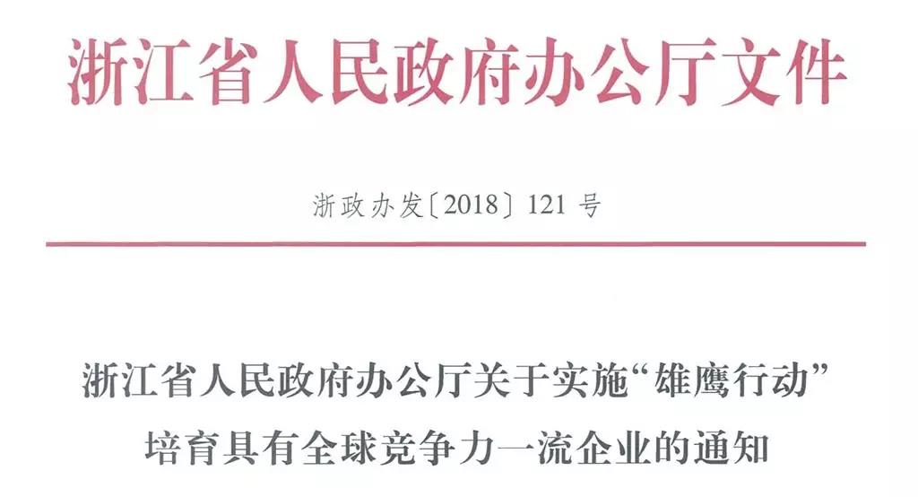 開山集團列入浙江首批“雄鷹企業(yè)"培育計劃